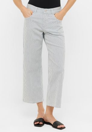 Angels 7/8-Hose ANGELS LINN, Damen, Gr. 36, L&auml;nge 31, blau, Web, Obermaterial: 89% Baumwolle, 8% Polyester, 3% Elasthan, gestreift, Hosen 7/8-Hose