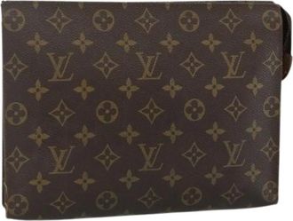 Louis Vuitton Pre-owned Clutches, female, Brown, Size: ONE SIZE Pre-owned Monogram Pouch