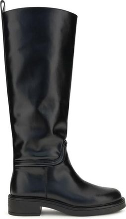Stuart Weitzman Calf Leather Bos Taurus Flat Womens Boots