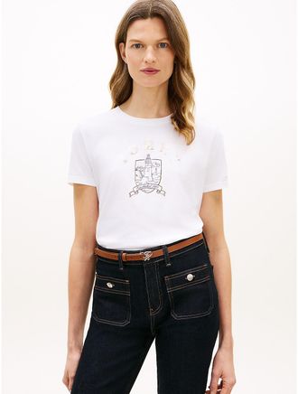 Tommy Hilfiger Womens Lighthouse Logo T-Shirt - White - XXL