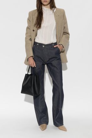 Victoria Beckham Shirt With Asymmetric Fastening, Womens, Cream