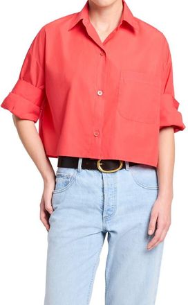 TWP Next Crop Button-Up Shirt in Tomato at Nordstrom, Size X-Small