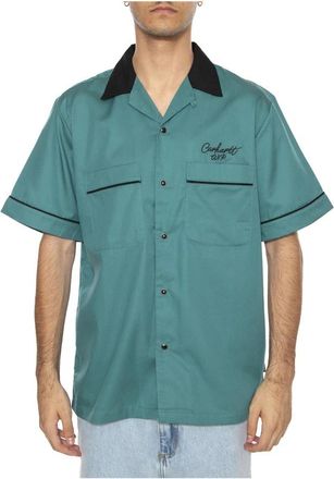 Carhartt Work in Progress Short Sleeve Shirt - Heren - Korte mouwen Overhemden - Groen - S - Overhemden