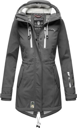 Marikoo lange dames gewatteerde jas Abendsternchen met afneembare capuchon
