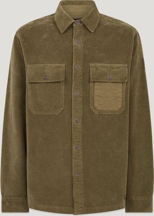 Belstaff Fallgate Shirt Mens Cotton Corduroy True Olive Size 3XL