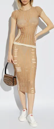 Diesel Skirt M-CALINA, Womens, Beige