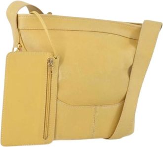 Loewe Pre-owned Cross Body Bags, female, Yellow, Size: ONE SIZE Pre-owned Leather Shoulder Bag