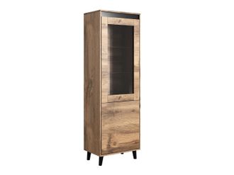 Mirjan24 Mobilier1 - Estanter&iacute;a Melevara 104, Cerrable, Con Puertas, Vidrio, Aglomerado Laminado, N&uacute;mero De Puertas: 0, N&uacute;mero De Cajones: 0, 183x60x38cm