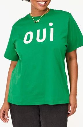 Clare Vivier Original Oui Graphic T-Shirt in Green Apple at Nordstrom Rack, Size Xx-Large