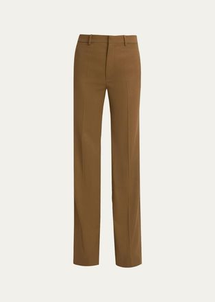 Chlo&eacute; Virgin Wool Straight-Leg Trousers