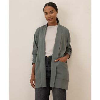 Pact Organic Cotton Airplane Wrap Cardigan in Castor Grey at Nordstrom, Size X-Small