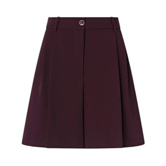 Pinko Shorts de corte sastre acampanado - Shorts - Mujer - Marr&oacute;n - XS