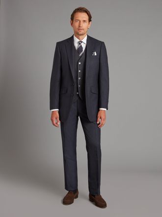 Oliver Brown Eaton Suit - Navy Shepherds Check