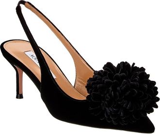 Aquazzura Couturier 65 Velvet Slingback Pump