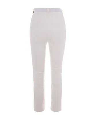 Elisabetta Franchi Technical Stretch Trousers - Ivory