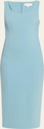 Michael Kors Sleeveless Scoop-Neck Midi Sheath Dress