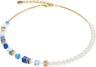 Coeur de Lion Geocube Precious Fusion Pearls Necklace in Blue at Nordstrom