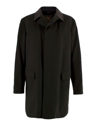 Loro Piana Brown Cashmere Beaver Fur Lined Storm System Coat Size XXL