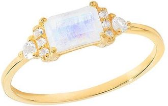 Tiramisu 14K Over Silver 0.75 Ct. Tw. Gemstone Solitaire Ring