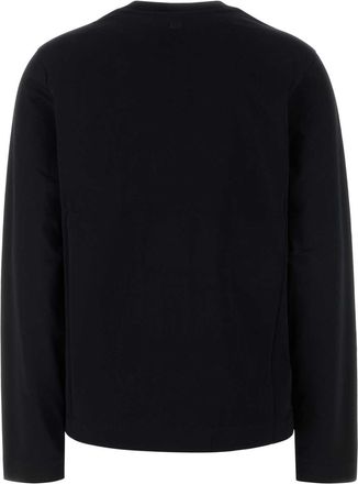 Ami Womens Black Cotton T-Shirt Exterior: Organic Maglie Sweater