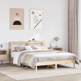 vidaXL Estructura De Cama Sin Colch&oacute;n Madera Maciza De Pino 160x200 Cm Vidaxl