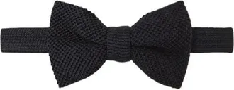 Robert Talbott Ryan Silk Knit Pre-Tied Bow Tie in Black at Nordstrom
