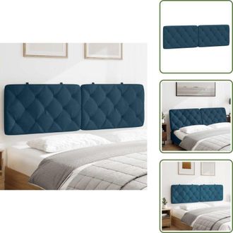 vidaXL Cuscino per letto - vidaXL Cuscino Testiera Blu 160 cm in Velluto - Cuscino in schiuma