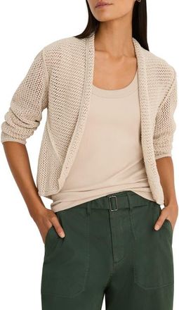 Nic+Zoe Mesh Stitch Cocoon Cardigan in Macadamia at Nordstrom, Size Xx-Large