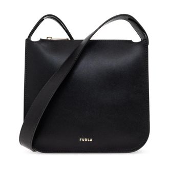 Furla Tassen, Dames, Zwart, ONE Size, Leer, Ava Kleine Schoudertas