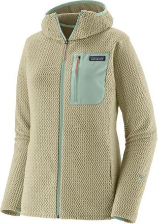 Patagonia R1 Air Full-Zip Hoody Fleecejacke f&uuml;r Damen | oliv/beige