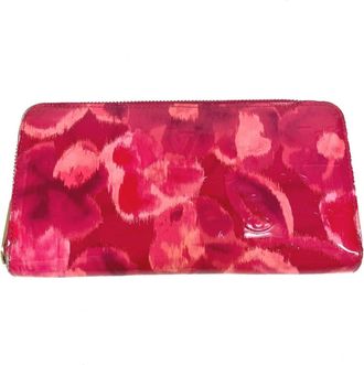 Louis Vuitton Pink Patent Leather Long Wallet (Bi-Fold) (Pre-Owned)