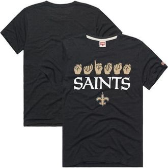 Homage Unisex Homage Black New Orleans Saints NFL ASL Collection by Love Sign Tri-Blend T-Shirt at Nordstrom, Size Small