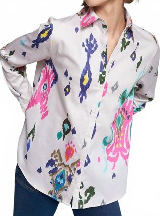 Vilagallo Anastasia Shirt In Ikat Multicolor