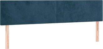 vidaXL Cabeceros Terciopelo Azul Oscuro 180x5x78/88 Cm Vidaxl