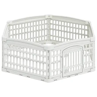 vidaXL Parque Infantil Para Perros De 6 Paneles 122 X 106 X 40 Cm Vidaxl