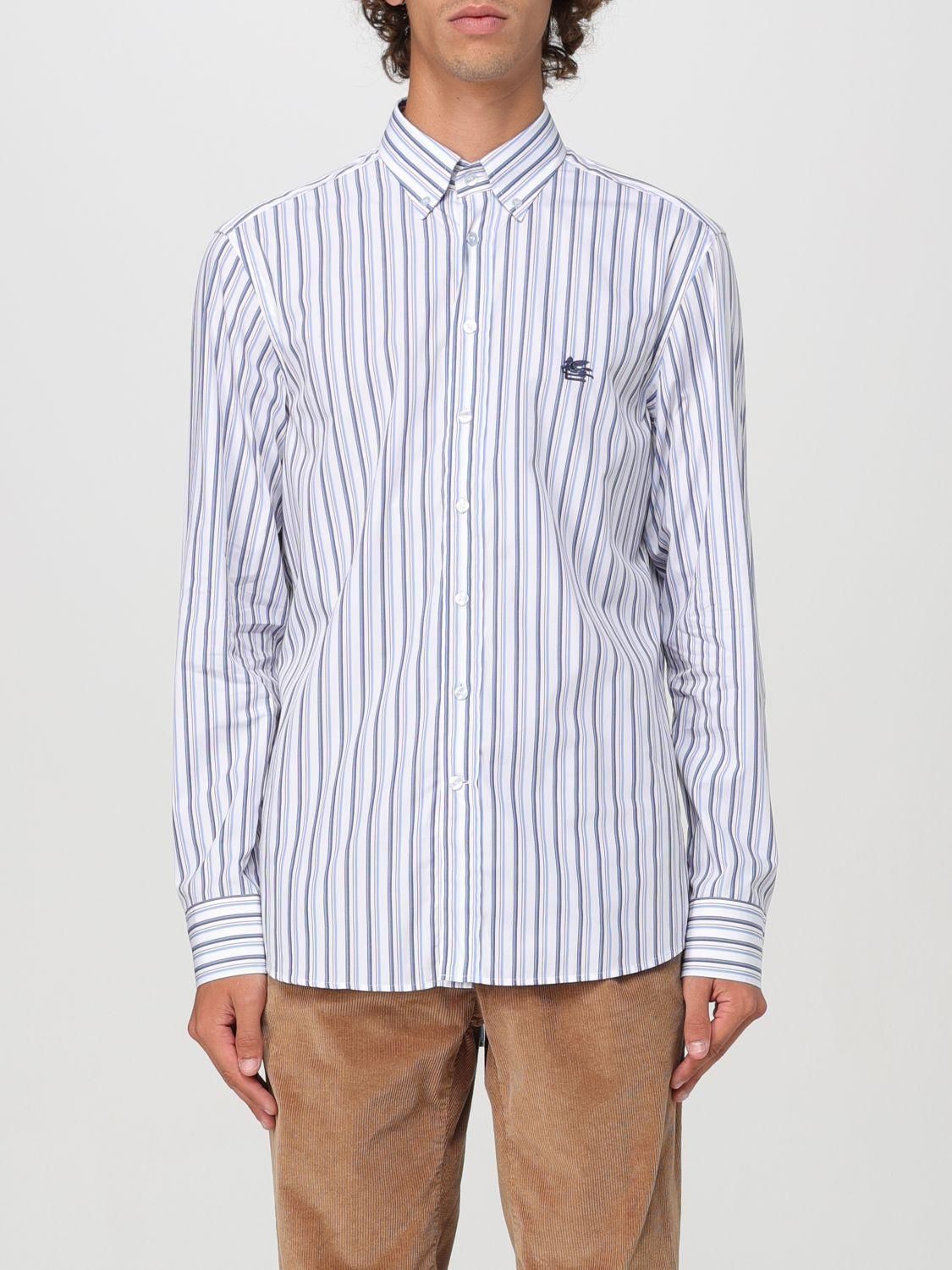 Tシャツ・カットソー ETRO SS25 'Pegaso' striped shirt (MRIB000499TR575 S8461) STRIPED SHIRT WITH PEGASO | Shirts | ETRO