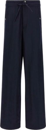 Dries Van Noten Mens Prima Cotton Cargo Trousers - Dark Blue - Size Medium