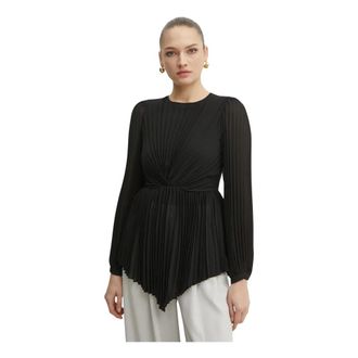 Twinset Dames, Blouses & Shirts, Zwart, Maat: XS Poliester
