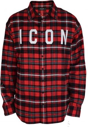 Dsquared2 Heren, Overhemden, Rood, Maat: L Katoen