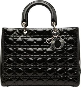 Dior Pre-owned Lady Dior - Dames - Vintage Handtas - Zwart - ONE Size - Leer - Vintage