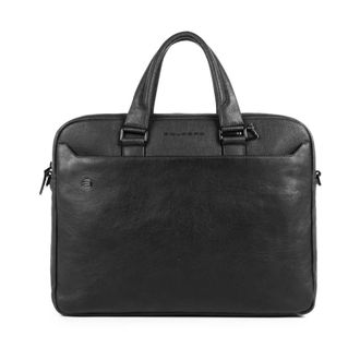 Piquadro Laptoptas 15-6 met i Pad Pro 12.9 Vak - Heren - Laptoptassen - Zwart - ONE Size - Leer - Tassen