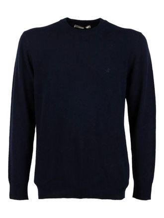 Brooksfield long-sleeve crew-neck sweater - men - Fabric - 48 - Blue