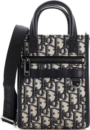 Dior Safari North South Convertible Oblique Canvas Mini tote bag - Blauw