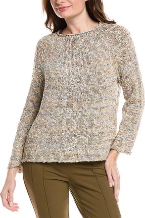 Lafayette 148 New York Nautical Net Stitch Raglan Sweater