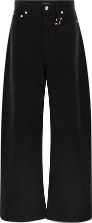 Max Mara Womens Siamese - Low-waisted Oversize Trousers - Black Cotton - Size 25 (Waist)