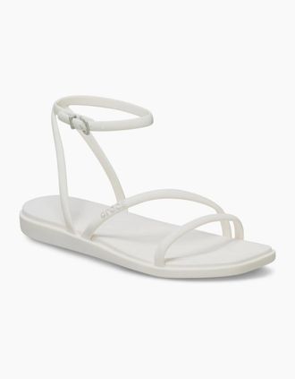 Crocs Womens Miami Womens Ankle Strap Toe Loop Sandals - White - Size: 5