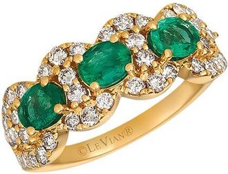 Le Vian Emerald 14K 1.69 Ct. Tw. Diamond & Emerald Band Ring