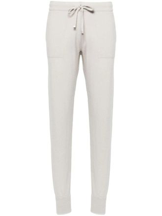 Eleventy Green Relaxed Knit Tipping Wool-Blend Pants