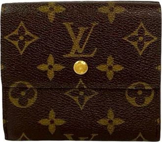 Louis Vuitton Brown Leather Pvc Wallet (Bi-Fold) (Pre-Owned)