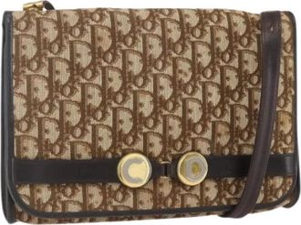 Dior Pre-owned Vintage Trotter Canvas Schoudertas - Dames - Vintage Schoudertas - Beige - ONE Size - Vintage